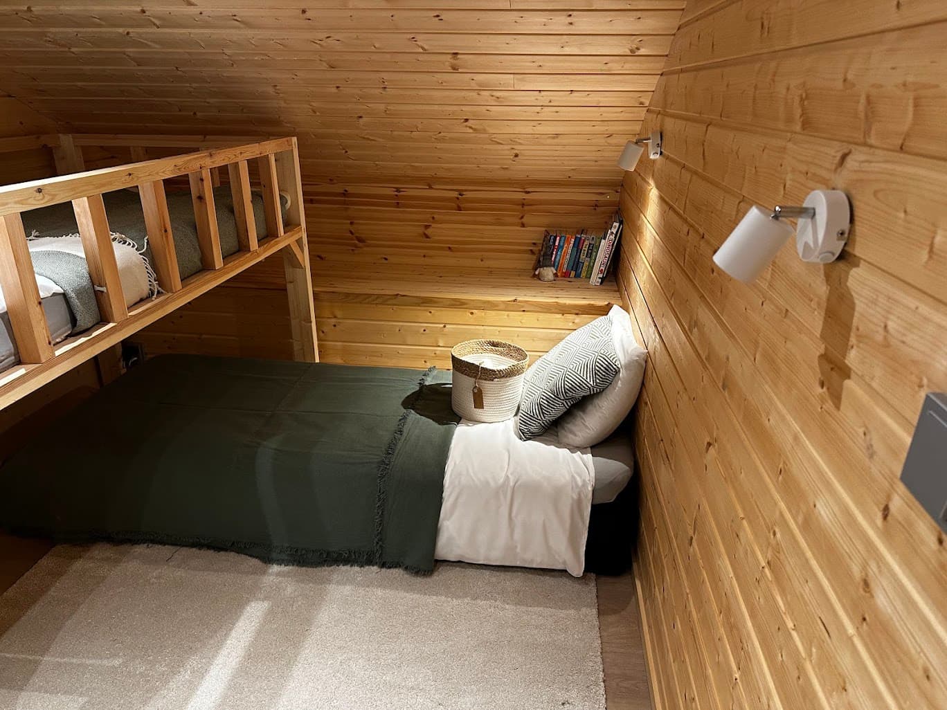 Bedroom with forest view at Snow & Pine, Finnish Lapland