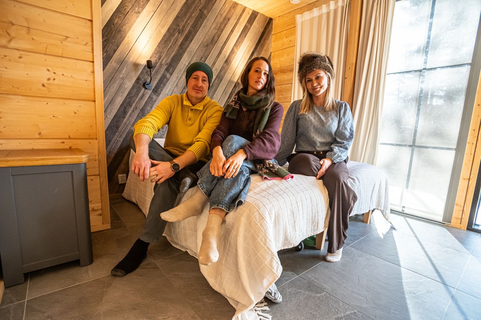 Colin and Livia, hosts at Snow & Pine, Levi, Finnish Lapland